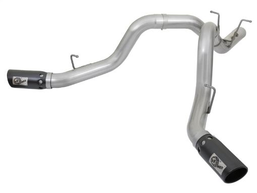 Picture of aFe ATLAS 4in DPF - Back Alum Steel Exhaust System wDual Exit Black Tip 2017 GM Duramax 6.6L (td)