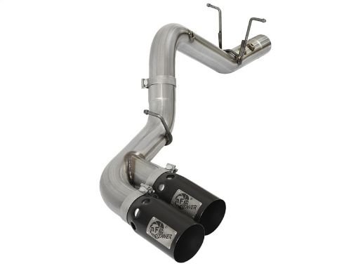 Picture of aFe Victory Series 4in 409 - SS DPF - Back Exhaust w Dual Black Tips 2017 GM Duramax V8 - 6.6L(td) L5P