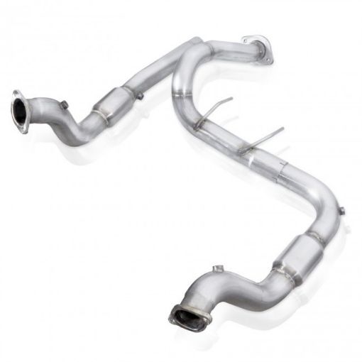 Picture of Stainless Works 2017 F - 150 Raptor 3.5L 3in Downpipe High - Flow Cats Factory Connection