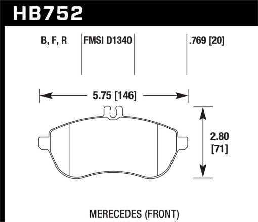 Picture of Hawk 2015 Mercedes C250 HPS Street Front Brake Pads