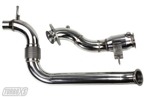 Picture of Turbo XS 2015 Ford Mustang Ecoboost Downpipe w High Flow Catalytic Converter