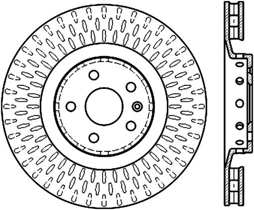 Picture of StopTech 09 - 15 Cadillac CTS - V Cryo Slotted Front Left Sport Brake Rotor