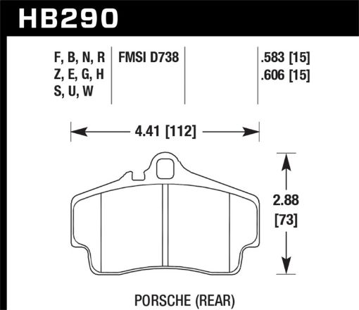 Picture of Hawk 98 - 10 Porsche 911 06 - 12 Porsche Cayman S Blue 9012 Race Rear Brake Pads