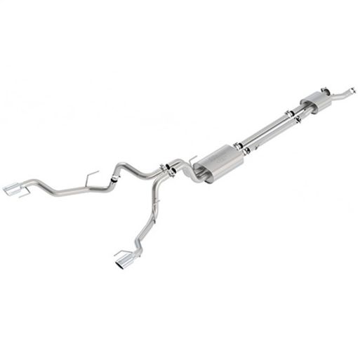 Picture of Ford Racing 2017 F150 Raptor 3.5L Sport Cat - Back Exhaust System Dual Rear Exit w Chrome Tips