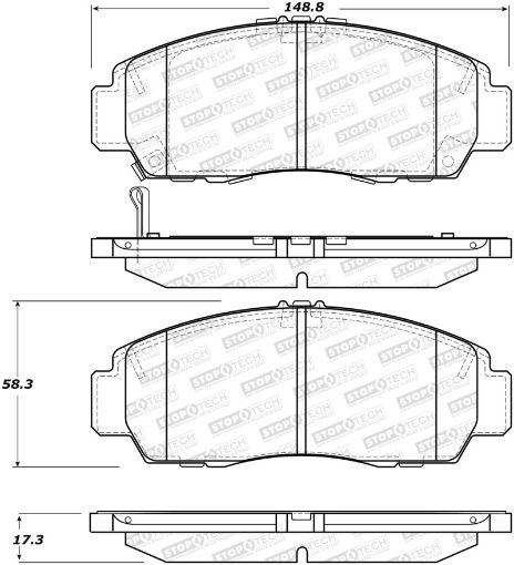 Picture of StopTech Performance 11 - 14 Acura TSX Front Brake Pads