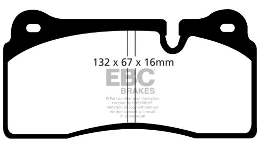 Picture of EBC 08 - 17 Audi R8 04 - 14 Lamborghini Gallardo Redstuff Rear Brake Pads