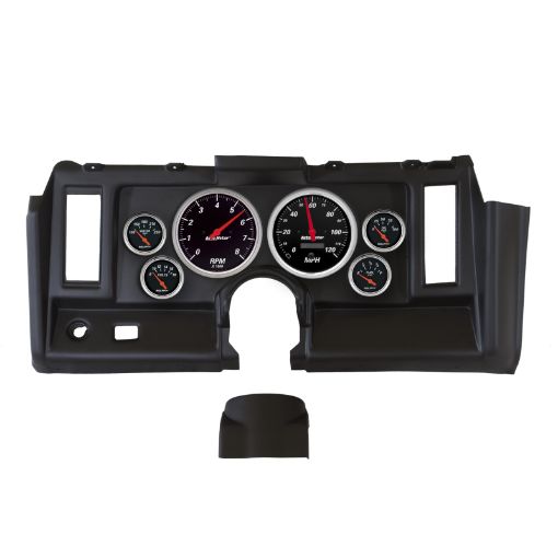 Picture of Autometer Designer Black 1969 Camaro Dash Kit 6pc Tach MPH Fuel Oil WTMP Volt