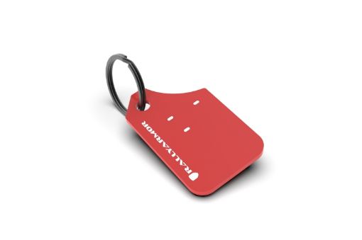 Picture of Rally Armor Mini UR Mud Flap Keychain - Red w White Logo