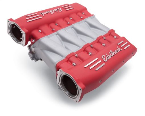 Picture of Edelbrock Manifold Chevy Ls LS3 Cross Ram w Red Plenums