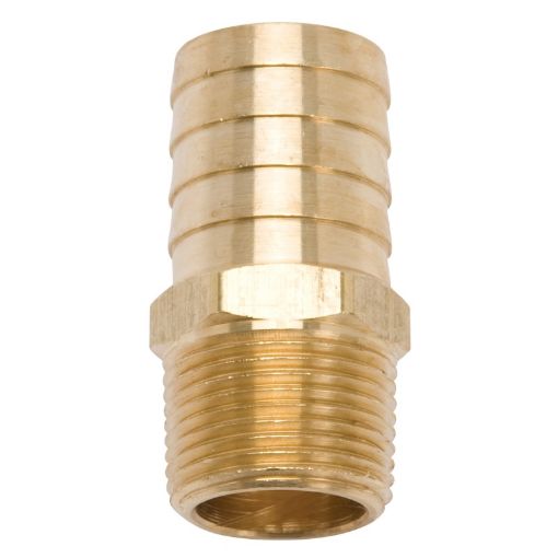 Picture of Edelbrock Fitting Brass Hose 1 00In Hose I D X 34 - 14 Pipe for Sb - Chrys Manifolds