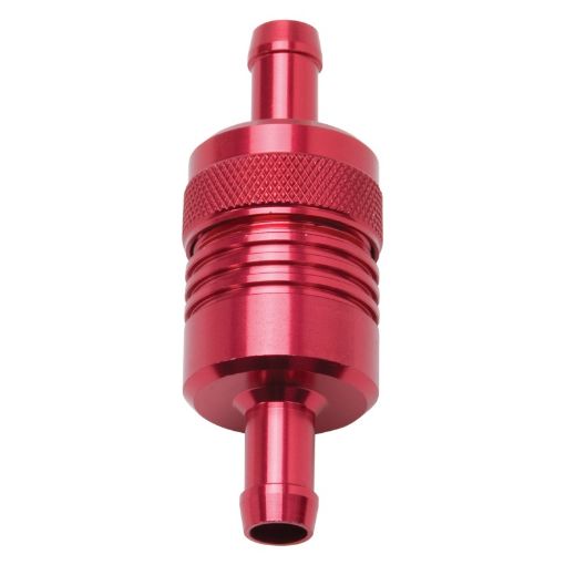 Picture of Edelbrock Fuel Filter Aluminum 3In X 01 18In 38In InletOutlet Red