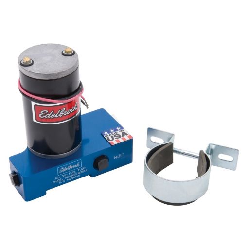 Picture of Edelbrock Fuel Pump Electric Quiet - Flo Carbureted 120GPH 38In In 38In Out 120 GPH Blue