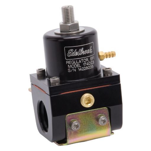 Picture of Edelbrock Fuel Pressure Regulator EFI 180 GPH 35 - 90 PSI - 10InOut - 6 Return Black