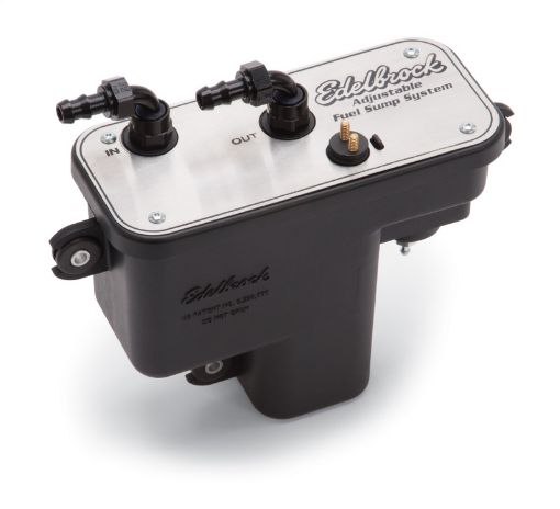 Picture of Edelbrock Fuel System Universal Fuel Sump Module Adjustable Fuel Sump Tank Only 255 LPH