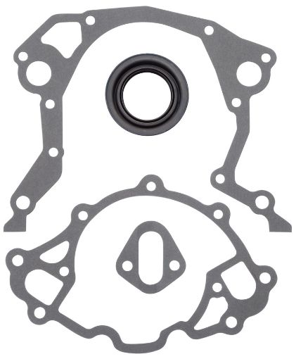 Picture of Edelbrock Timing Cover Gasket And Oil Seal Kit for SB Ford