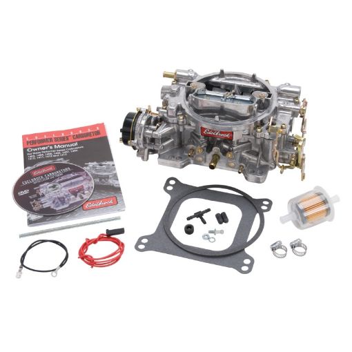 Picture of Edelbrock Carburetor Performer Series 4 - Barrel 600 CFM Electric Choke Satin Finish