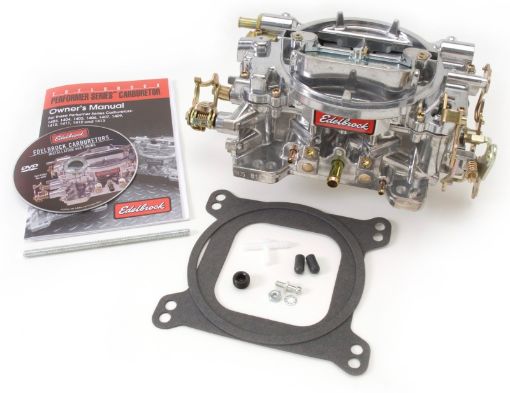 Picture of Edelbrock Carburetor Performer Series 4 - Barrel 500 CFM Manual Choke Satin Finish