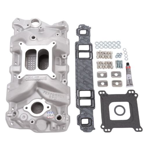 Picture of Edelbrock Manifold Installation Kit Performer RPM SBC 1957 - 1986 Natural Finish