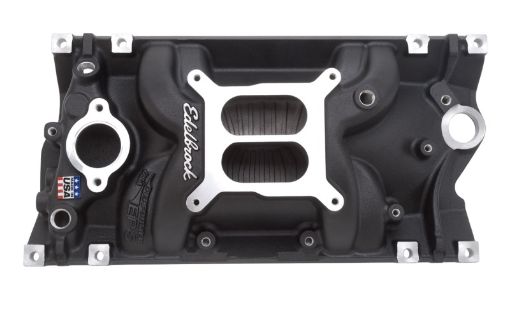 Picture of Edelbrock Manifold Performer Eps SB Chevy Vortec Black Finish