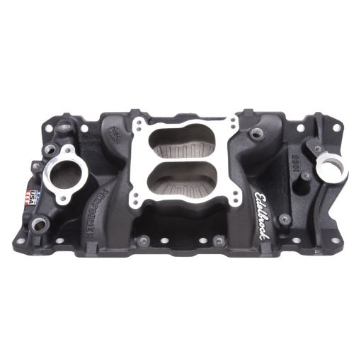 Picture of Edelbrock Manifold SBC Performer Air Gap Black