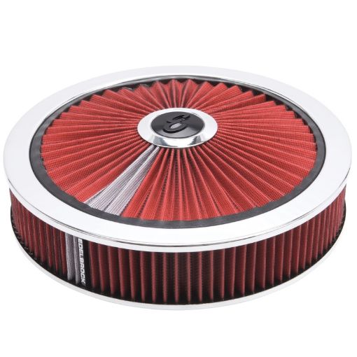 Picture of Edelbrock Air Cleaner Pro - Flo High - Flow Series Round Filtered Top Cloth Element 14In Dia X 3 125In