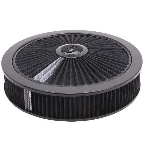 Picture of Edelbrock Air Cleaner Pro - Flo High - Flow Series Round Filtered Top 14In Dia X 3 125In Dropped Base