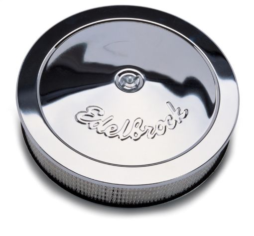 Picture of Edelbrock Air Cleaner Pro - Flo Series Round Steel Top Paper Element 14In Dia X 3 75In Dropped Base