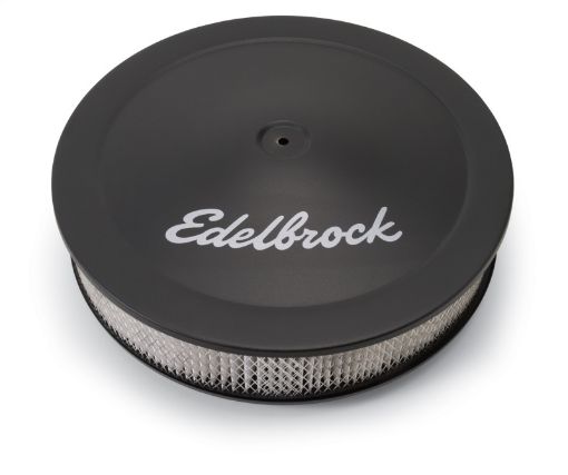 Picture of Edelbrock Air Cleaner Pro - Flo Series Round Steel Top Paper Element 14In Dia X 3 75In Dropped Base