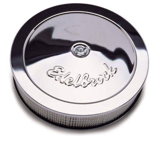 Picture of Edelbrock Air Cleaner Pro - Flo Series Round Steel Top Paper Element 14In Dia X 3 313In Chrome