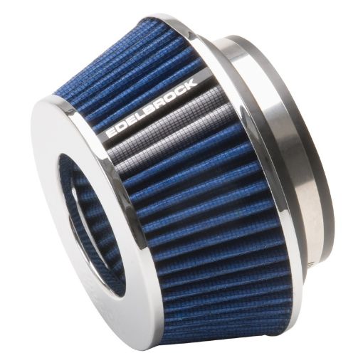 Picture of Edelbrock Air Filter Pro - Flo Series Conical 3 7In Tall BlueChrome