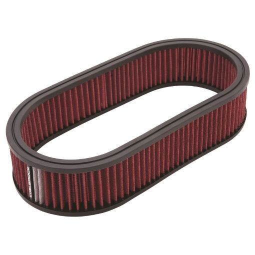 Picture of Edelbrock Air Cleaner Element Oval 2 5In Tall Red w White Strip