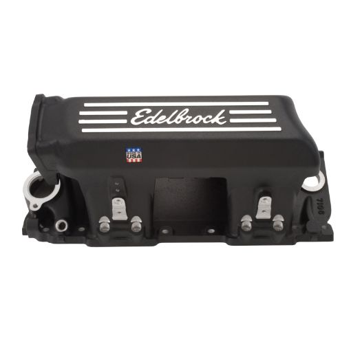 Picture of Edelbrock Manifold EFI Pro - Flo XT BB Chevy Rect Port Heads Black Powder Coated