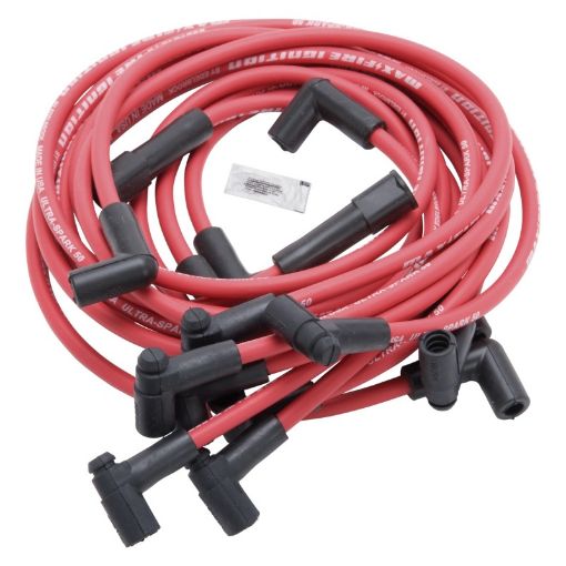 Picture of Edelbrock Spark Plug Wire Set SBC 78 - 86 V8 Hei 50 Ohm Resistance Red Wire (Set of 8)