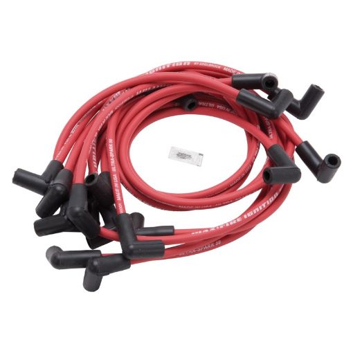 Picture of Edelbrock Spark Plug Wire Set SBC 74 - 88 V8 50 Ohm Resistance Red Wire (Set of 9)