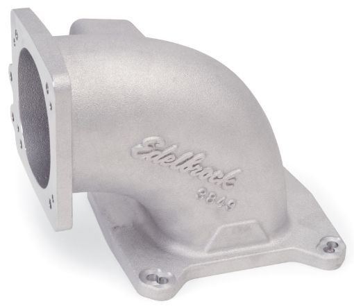 Picture of Edelbrock High Flow Intake Elbow 95mm Throttle Body to Square - Bore Flange As - Cast Finish