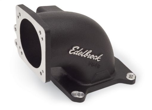 Picture of Edelbrock High Flow Intake Elbow 95mm Throttle Body to Square - Bore Flange Black Finish