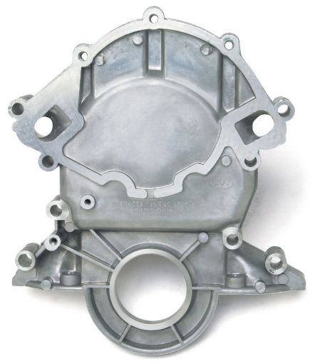 Picture of Edelbrock Timing Cover Alum SB Ford 86 - 93 5 0L 88 Up 351 - W w Reverse Rot Water Pump