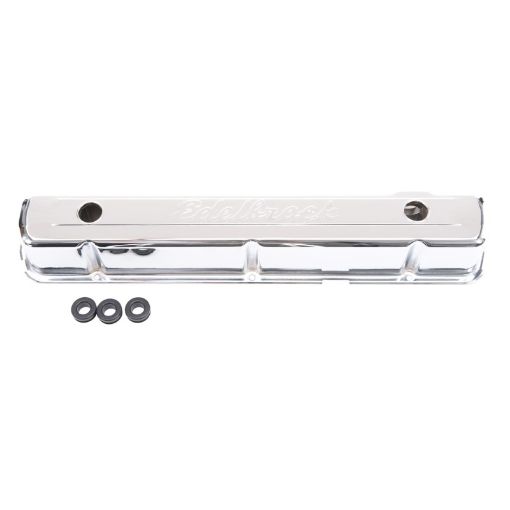 Picture of Edelbrock Valve Cover Signature Series Chevrolet 1962 - 2001 194 - 292 CI Inline 6 Chrome