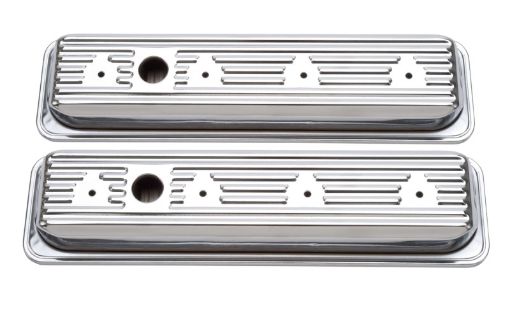 Picture of Edelbrock Valve Cover Signature Series Chevrolet 1987 - 1995 262 - 400 CI V8 Low Chrome