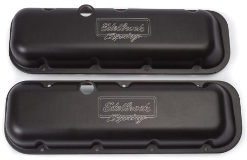 Picture of Edelbrock Valve Cover Victor Series Chevrolet 1965 and Later 396 - 502 V8 Low Black