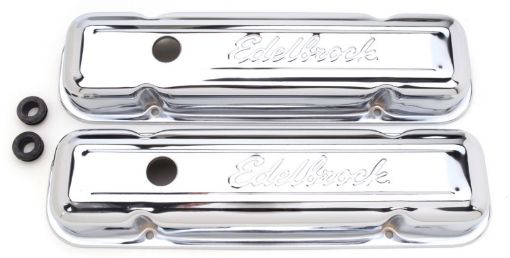 Picture of Edelbrock Valve Cover Signature Series Pontiac 1962 - 1979 301 - 455 CI V8 Low Chrome