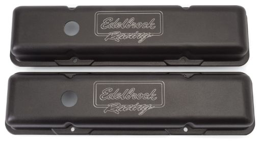 Picture of Edelbrock Valve Cover Victor Series Chevrolet 1959 - 1986 262 - 400 CI V8 Low Black