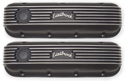 Picture of Edelbrock Valve Cover Classic Series Chevrolet 1965 and Later 396 - 502 V8 Black