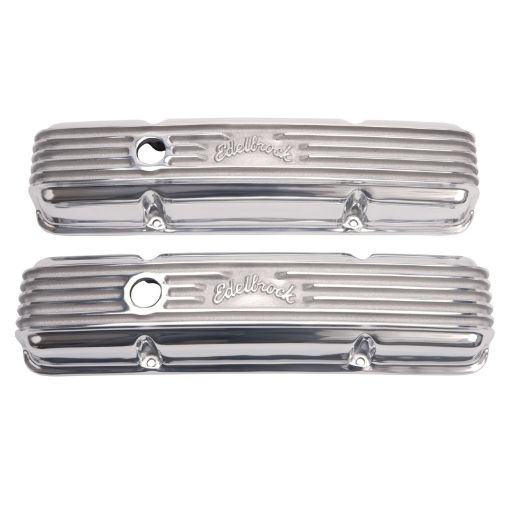 Picture of Edelbrock Valve Cover Classic Series Chevrolet 1959 - 1986 262 - 400 CI V8 Polshed