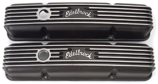 Picture of Edelbrock Valve Cover Classic Series Chevrolet 1959 - 1986 262 - 400 CI V8 Black