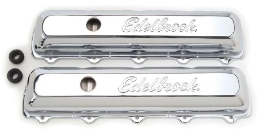 Picture of Edelbrock Valve Cover Signature Series Oldsmobile 350 - 455 CI V8 Chrome