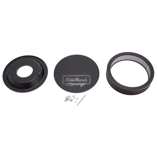 Picture of Edelbrock Air Cleaner Victor Series Round Aluminum Top Cloth Element 14In Dia X 3 125In Black