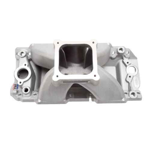 Picture of Edelbrock Manifold Chevy BB 9 8 Deck (Short) Super Victor 565 Thick Flange Rect Port Heads