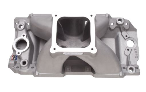 Picture of Edelbrock Manifold BBC Super Victor 632 Tall Deck Conventional Rect Port Heads