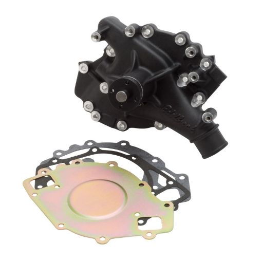 Picture of Edelbrock Water Pump High Performance Ford 1970 - 92 429460 CI V8 Standard Length Black Finish